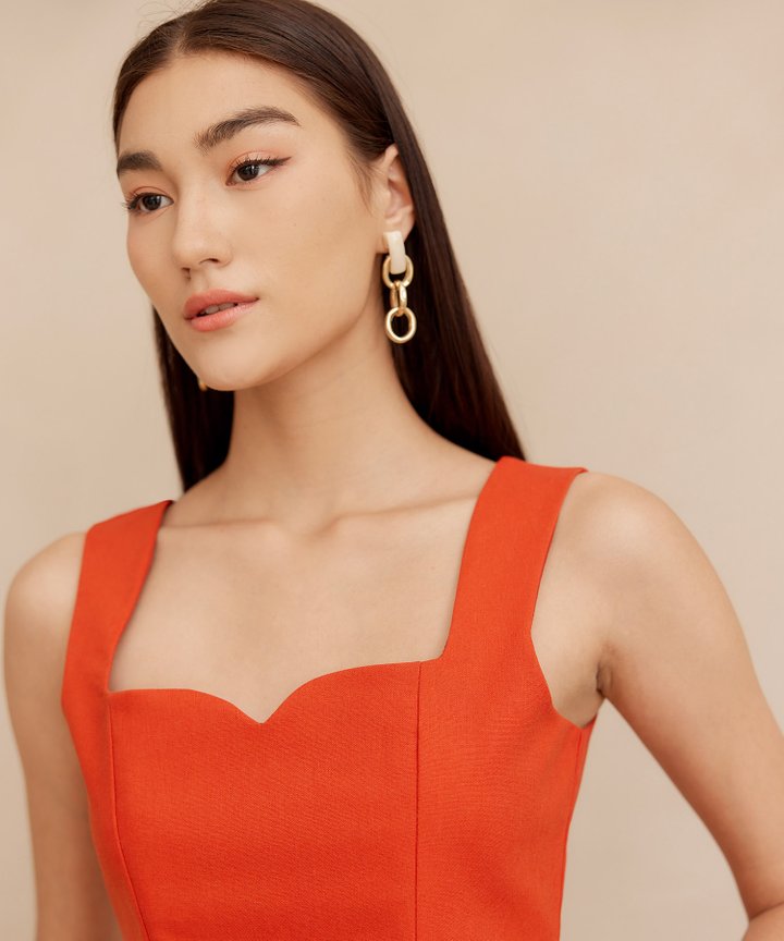 Collette Bustier Top - Grapefruit