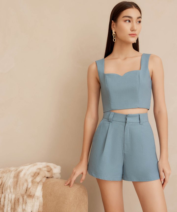 Collette Bustier Top - Moonstone Blue