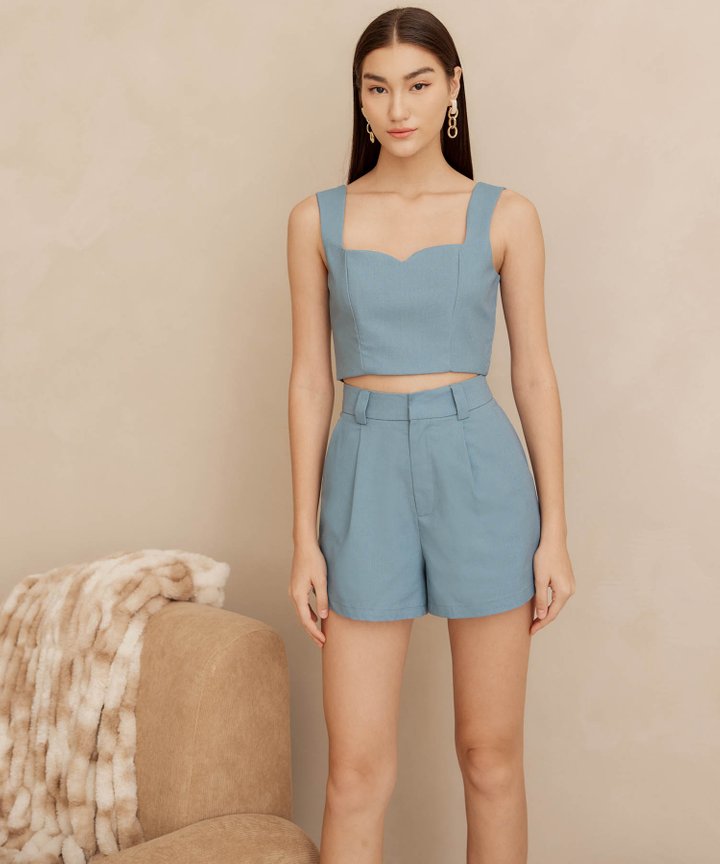Collette Bustier Top - Moonstone Blue