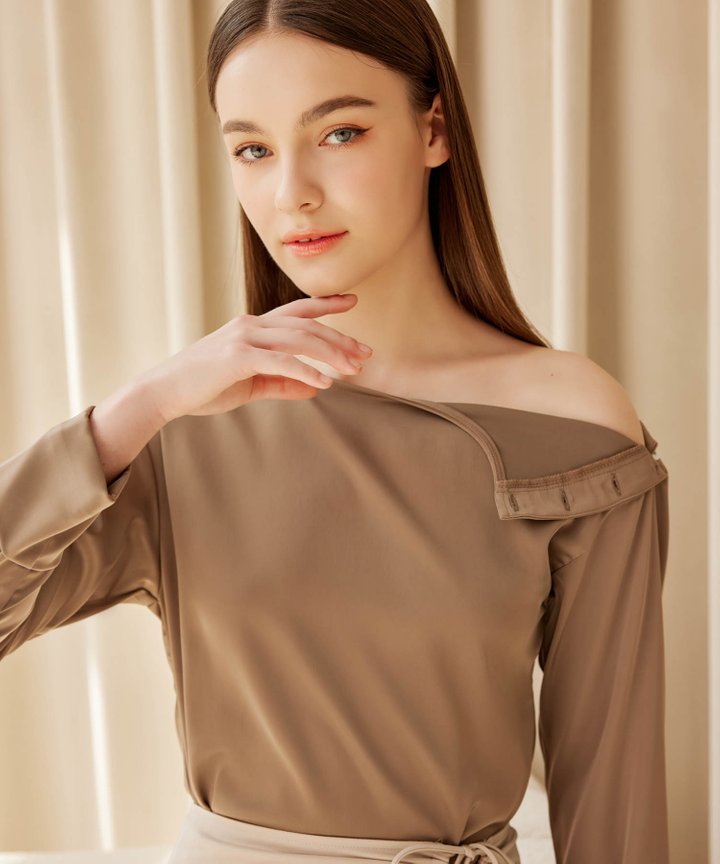 Sloane Button Blouse - Khaki