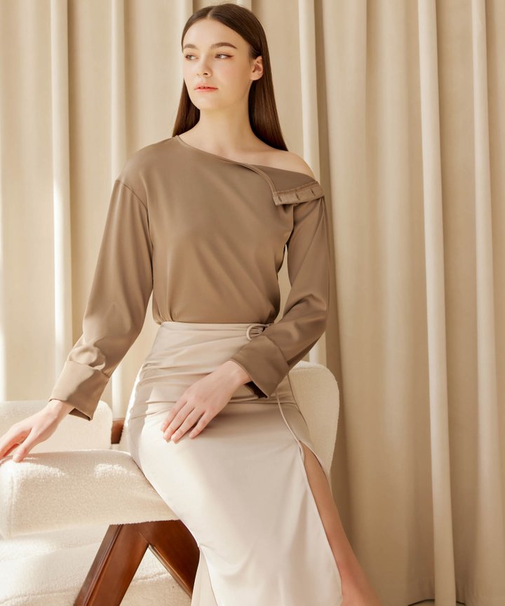 Sloane Button Blouse - Khaki