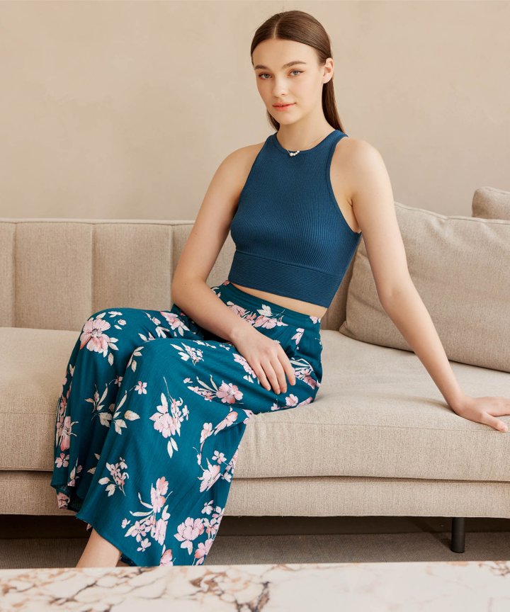 Haim Diamond Tank - Chathams Blue