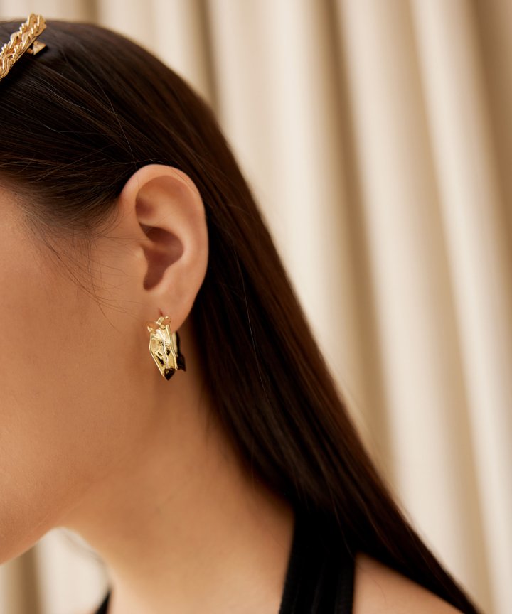 Crinkle Hoop Earrings