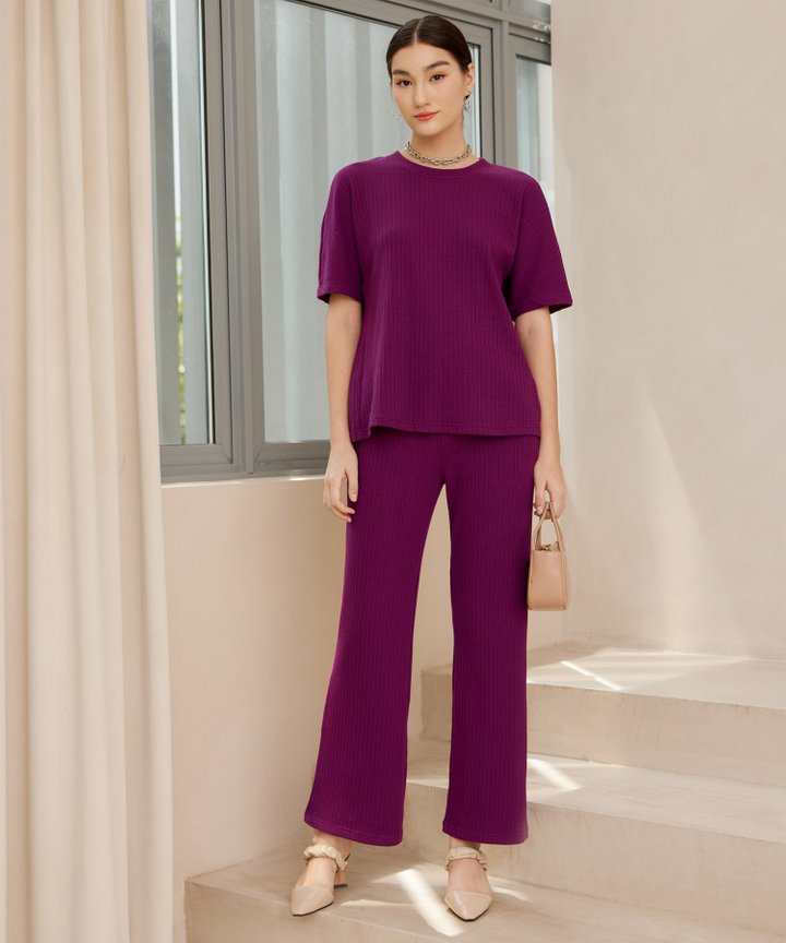 Otto Elasticized Lounge Pants - Grape