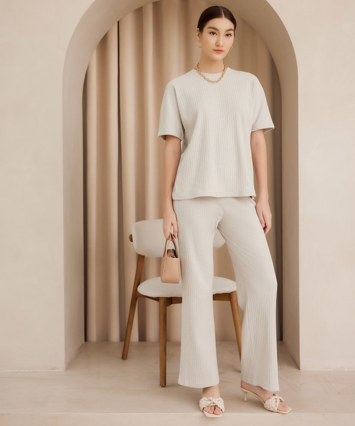 Otto Elasticized Lounge Pants - White Rock