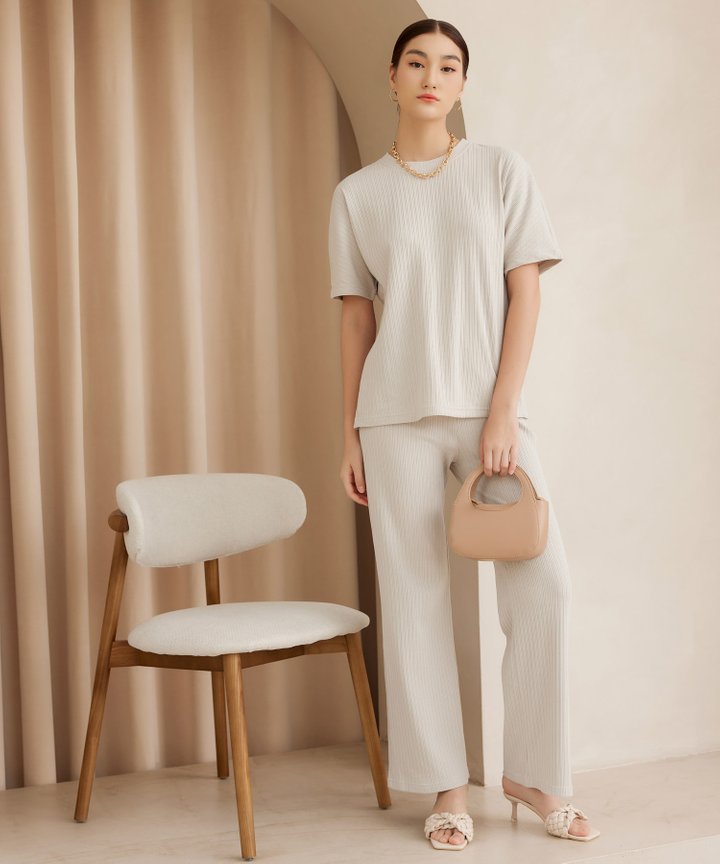Otto Elasticized Lounge Pants - White Rock