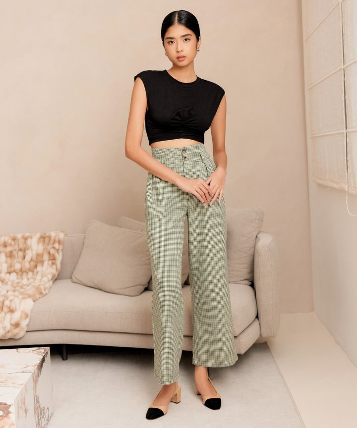 Ablo Gathered Muscle Tee - Black