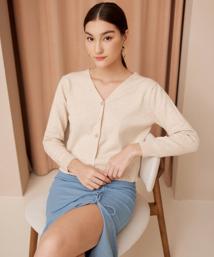 Pommeline Cardigan - Bone