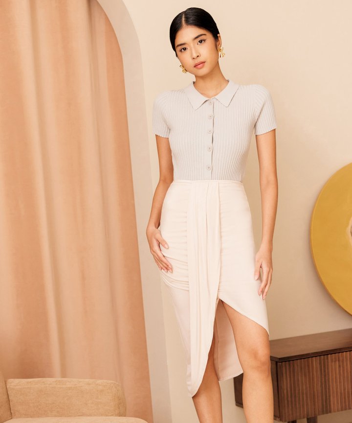 Saravia Draped Skirt - Nougat
