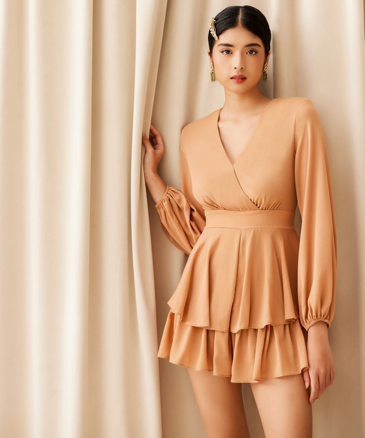 Amaranth Tiered Playsuit - Honeydew