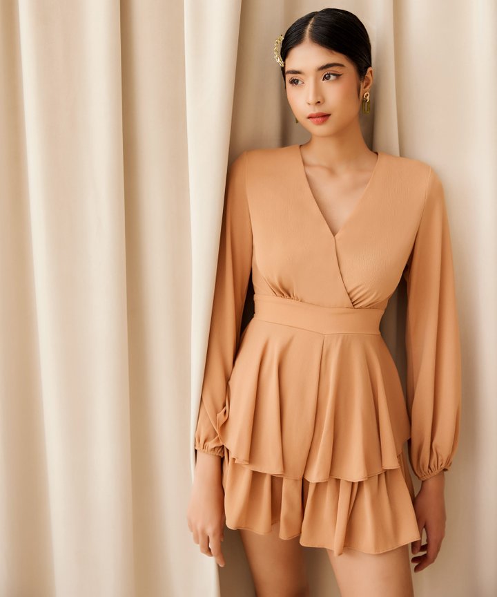 Amaranth Tiered Playsuit - Honeydew