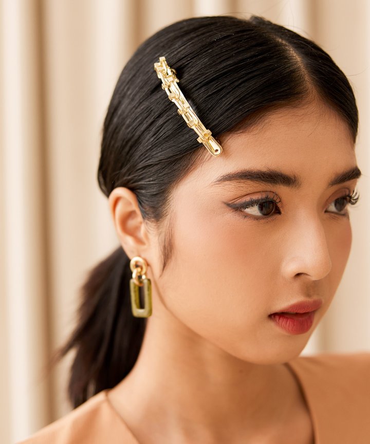 Luciole Link Hairclip - Gold