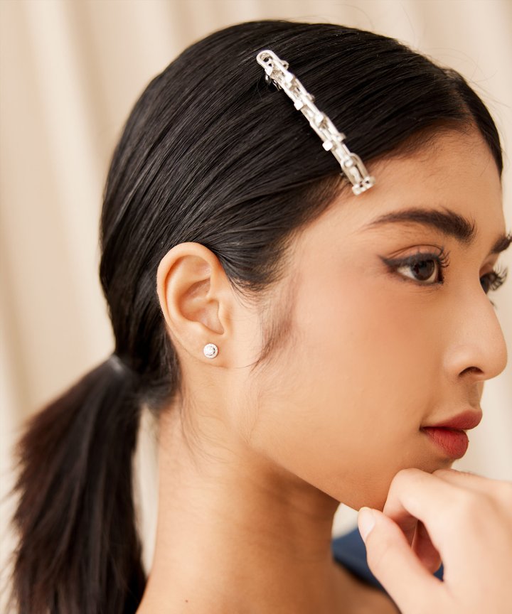 Luciole Link Hairclip - Silver