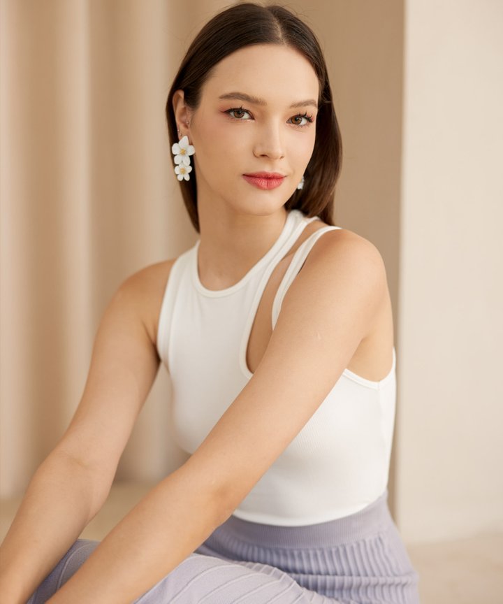 Vito Knit Tank - White