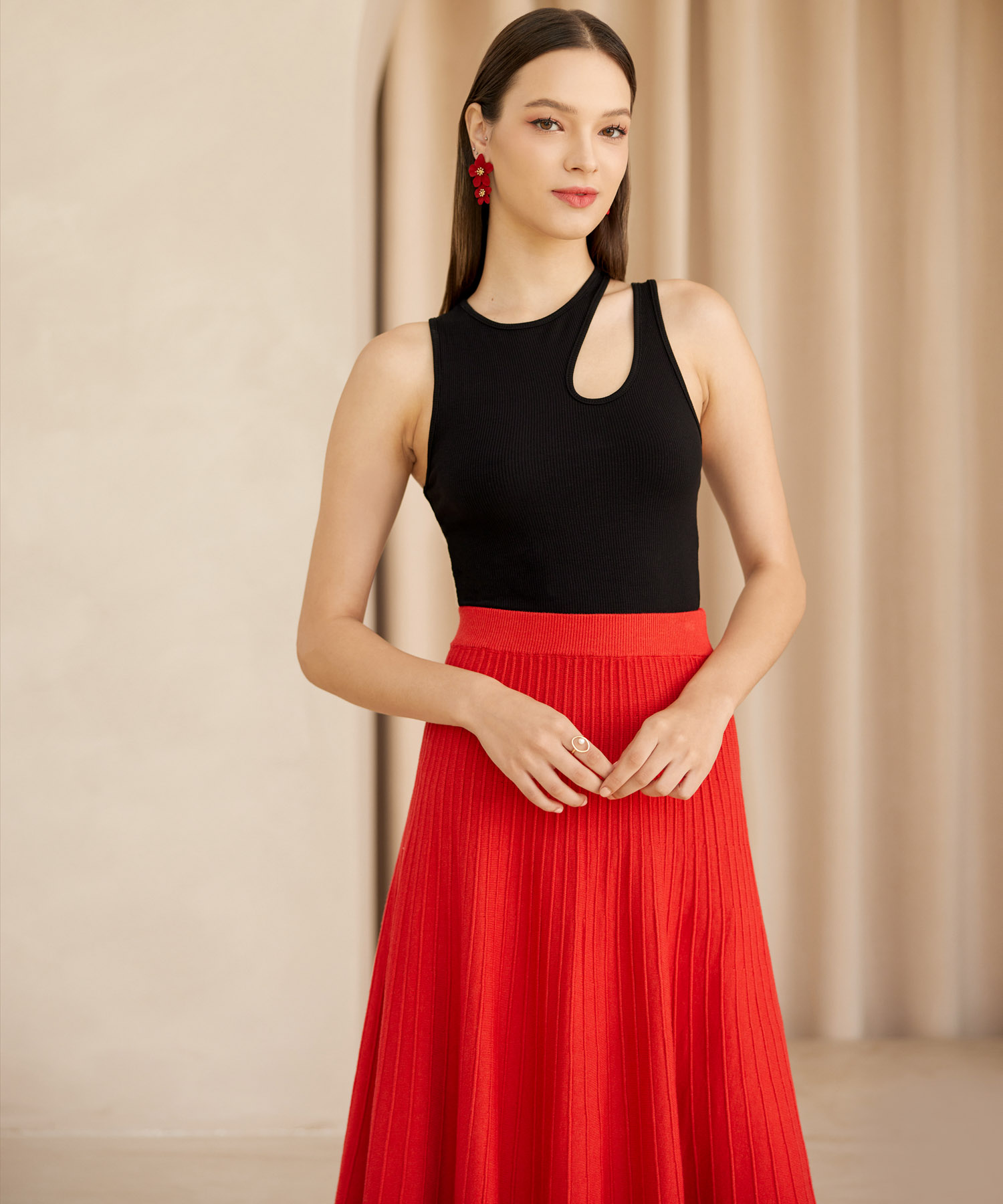 Flare skirt hot sale dress