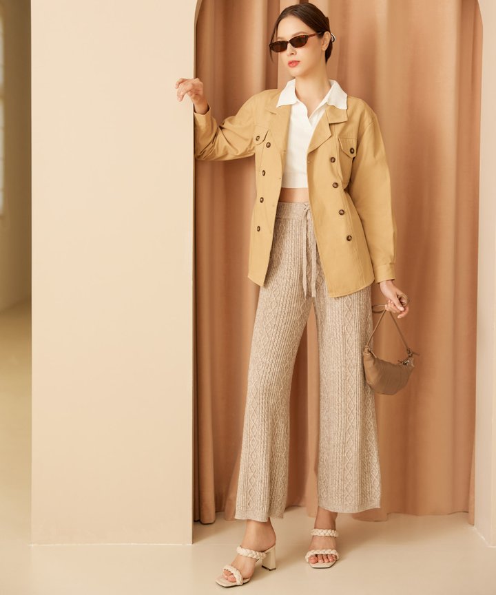 Apollo Knit Pants - Light Fawn