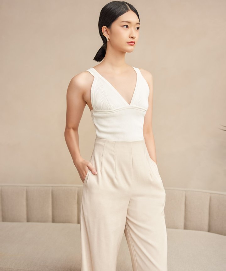 Morgan Knit Top - White