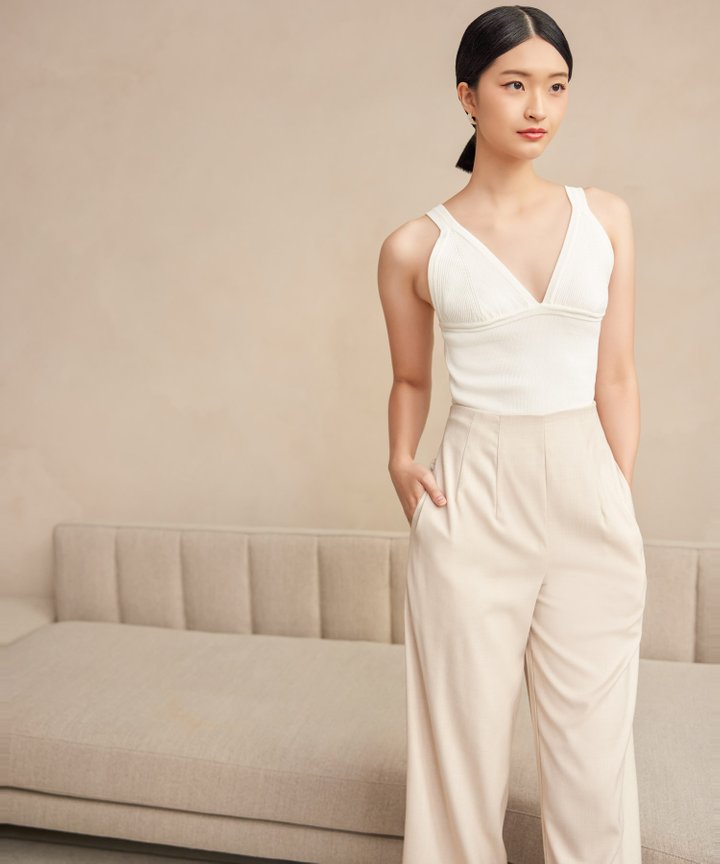 Morgan Knit Top - White