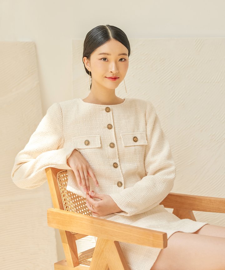 Alma Tweed Jacket - Nougat