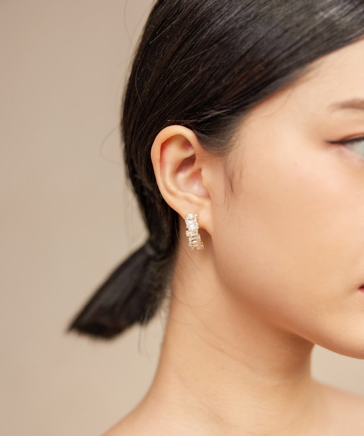 Simone Diamante Earrings - Gold