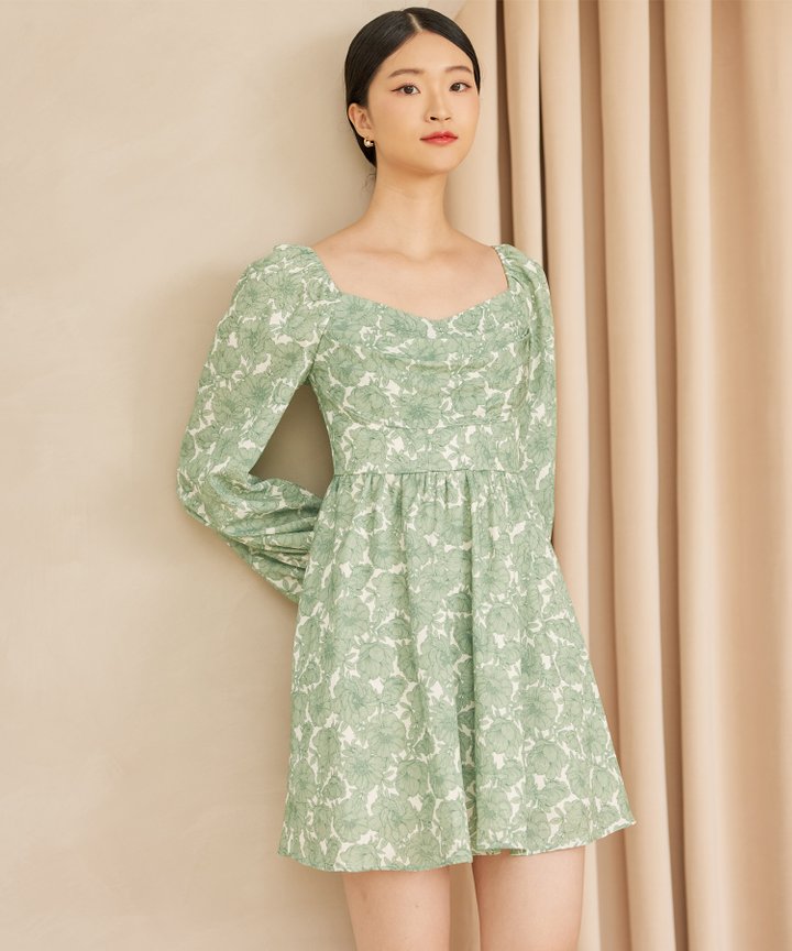 Utopia Floral Dress - Green
