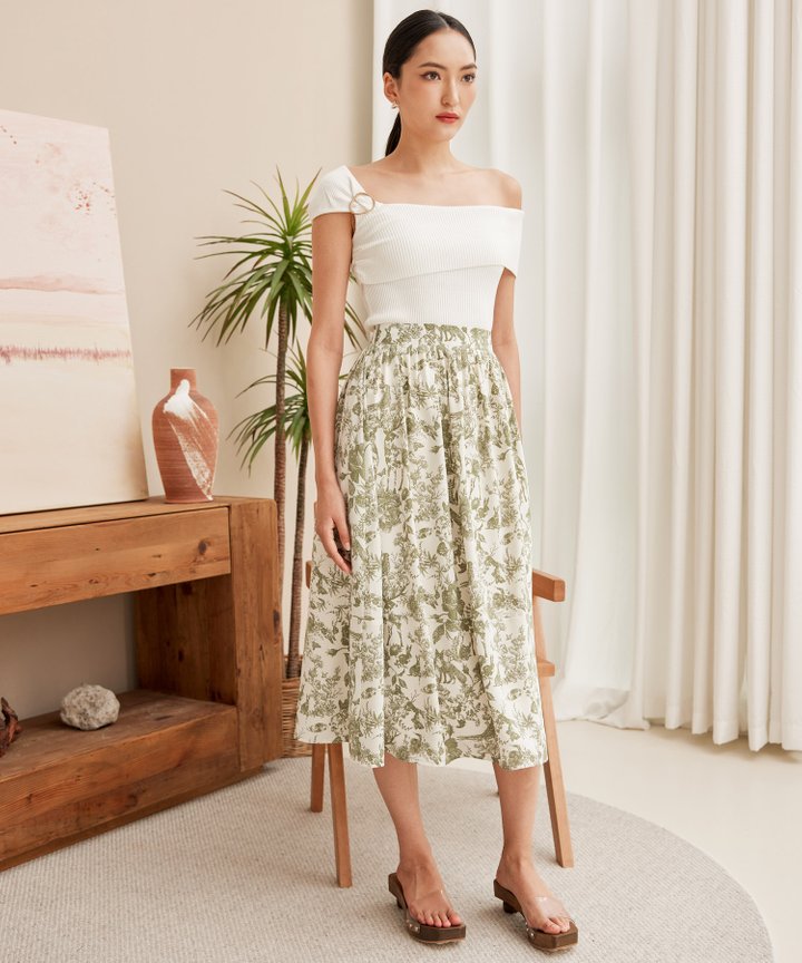Fathom Floral Skirt - Green