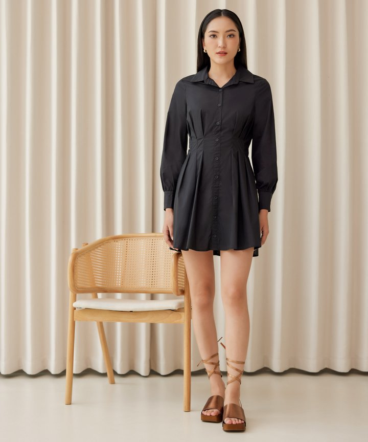 Helsinki Shirtdress - Black