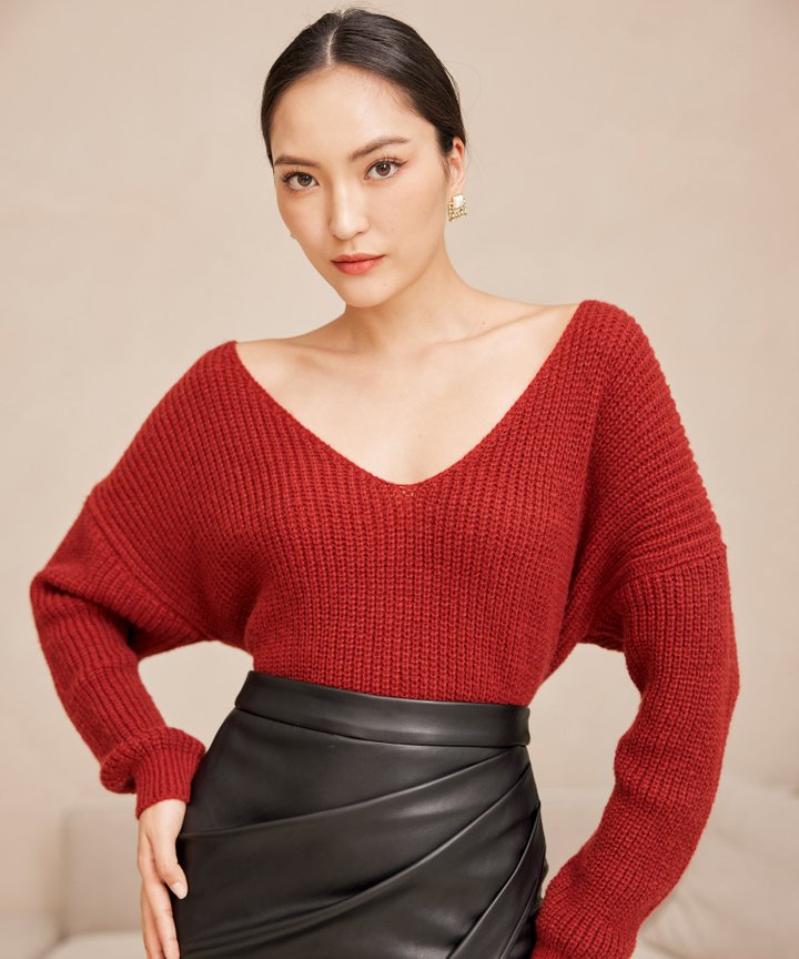 Paddington Oversized Sweater - Merlot