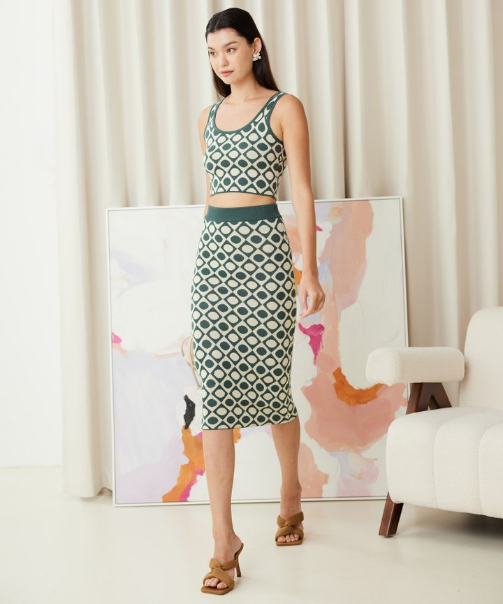 Roma Knit Top - Green