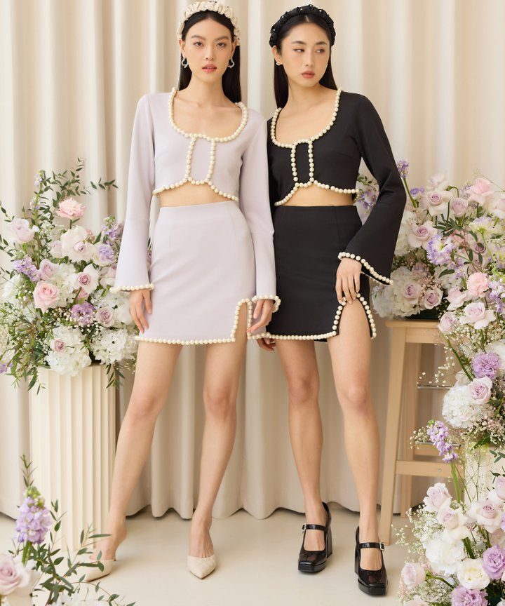 Ambra Pearl Skorts - Black