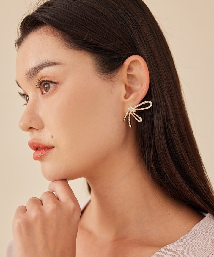 Aperol Bow Earrings
