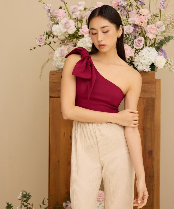 Arles Bow Top - Merlot