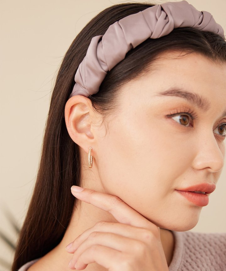 Hunza Ruched Hairband - Dust Lavender