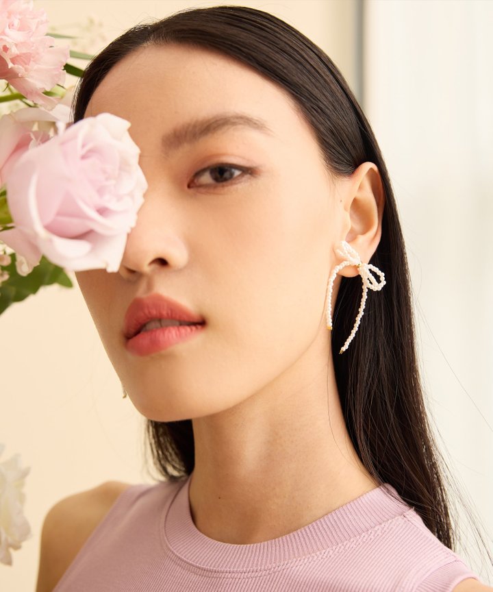 Tomas Pearl Bow Earrings