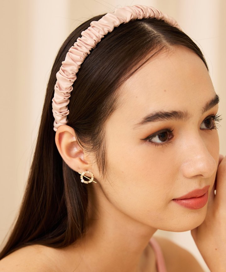Romi Ruched Hairband - Blush
