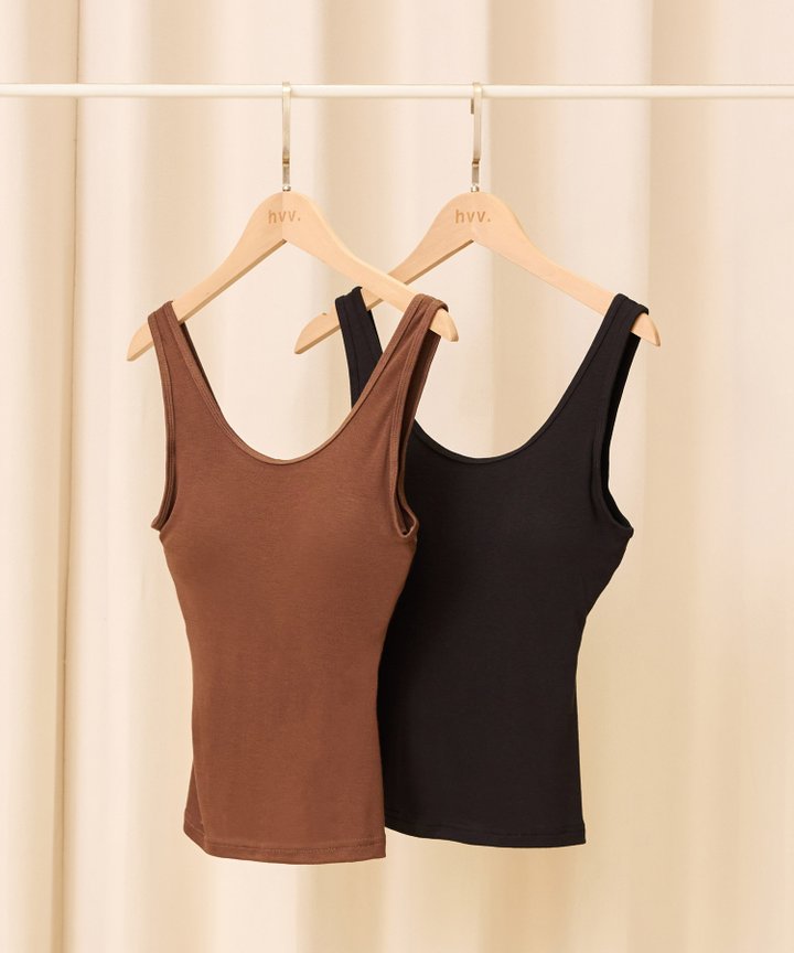 Lumi Padded Tank - Cocoa
