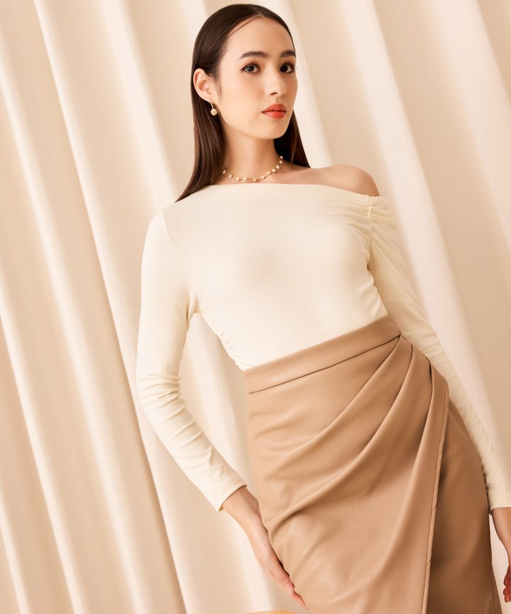 Reka One Shoulder Top - Ivory