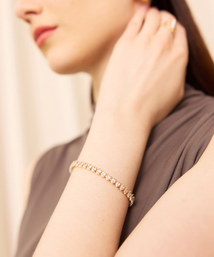 Stella Tennis Bracelet - Gold