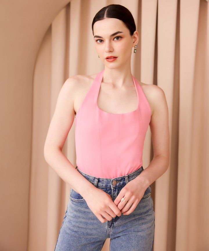 Andi Halter Top - Taffy Pink