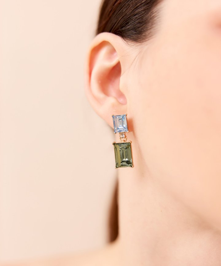 Océane Gemstone Earrings - Blue/Green