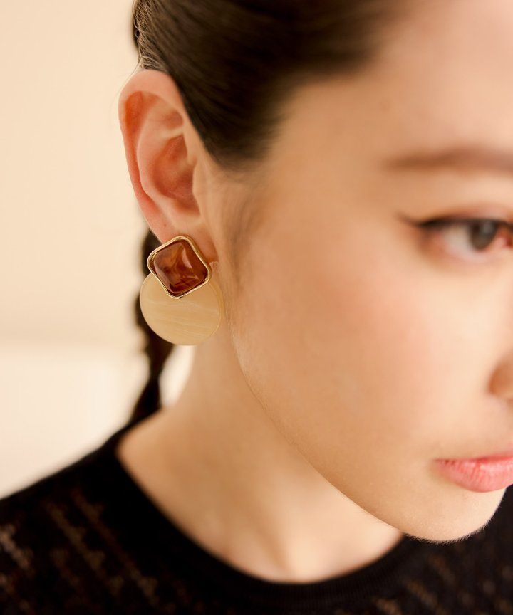 Damask Earrings - Tortoiseshell