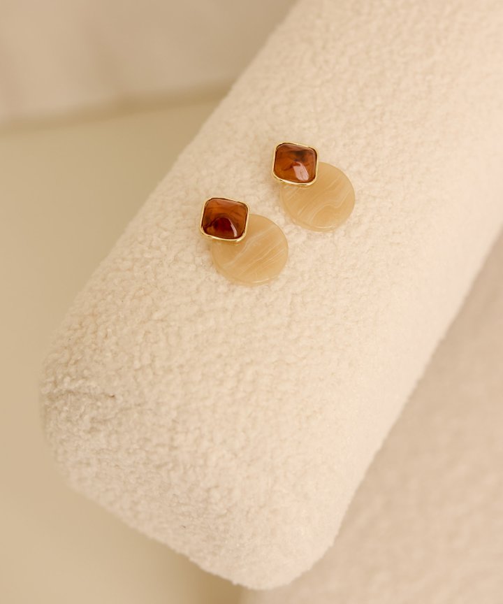 Damask Earrings - Tortoiseshell