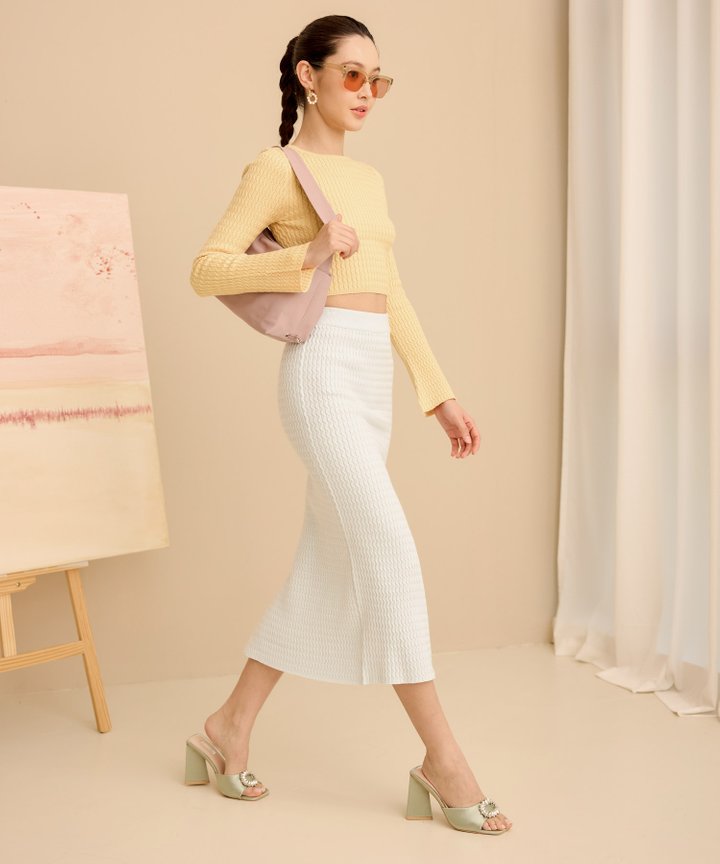 Sylvie Knit Skirt - Sky Blue