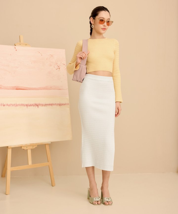 Sylvie Knit Skirt - Sky Blue