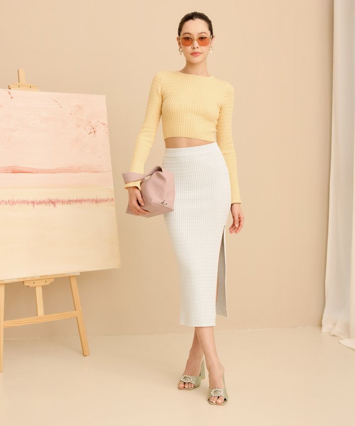 Sylvie Knit Top - Lemon