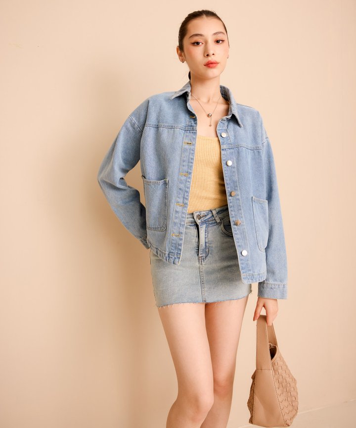 Addison Denim Skorts - Light Wash