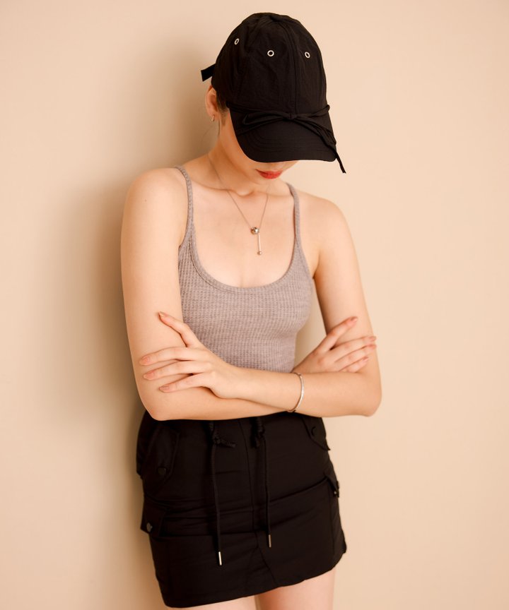 Jane Bow Cap - Black