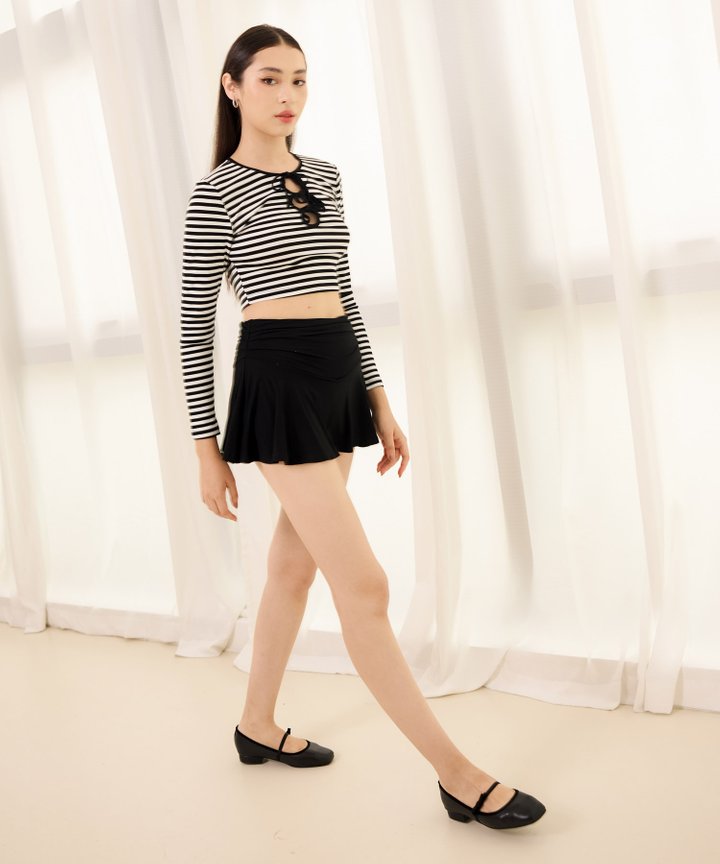 Lola Ruched Skorts - Black