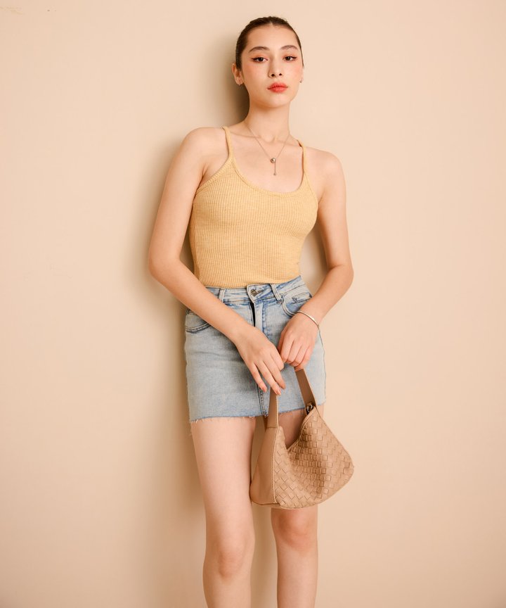 Nikki Textured Tank - Butter