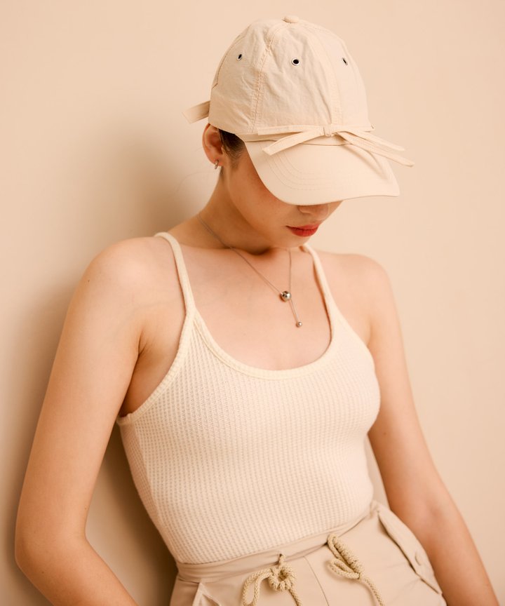 Jane Bow Cap - Bone